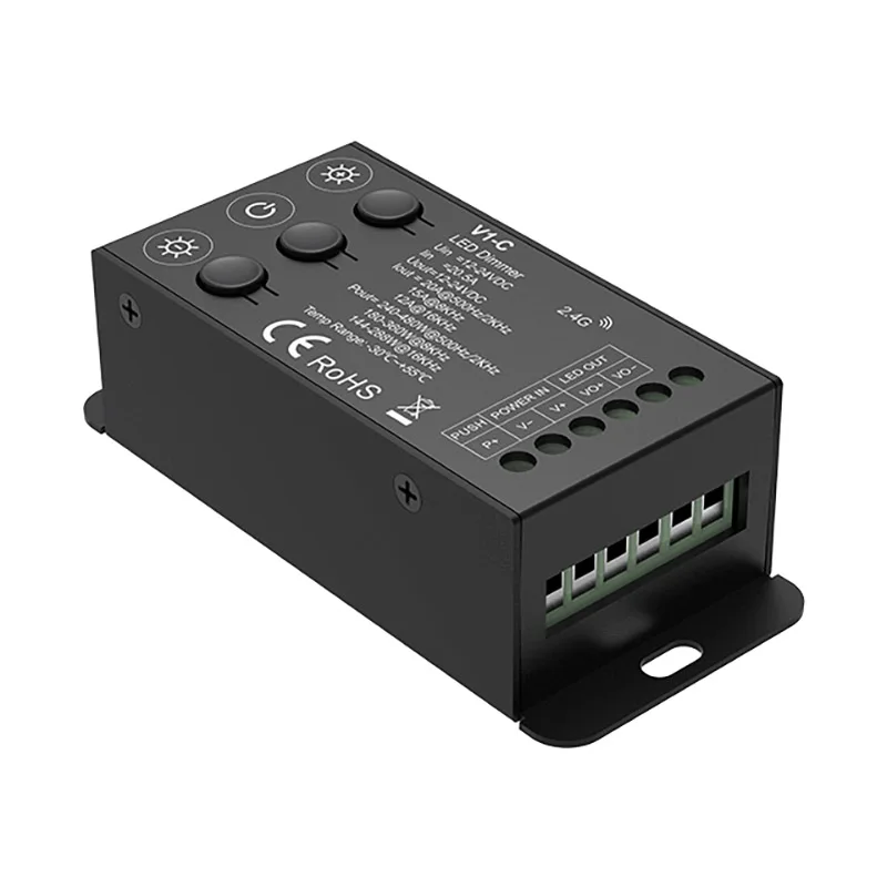 DC 12V 24V LED Dimmer Controller For LED Strip Lights Lamp 20A PWM frequency Changable 16KHz