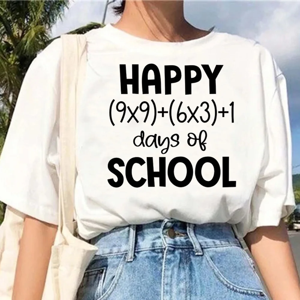 

100 Days of School Tee women manga summer anime t-shirts girl harajuku manga clothes