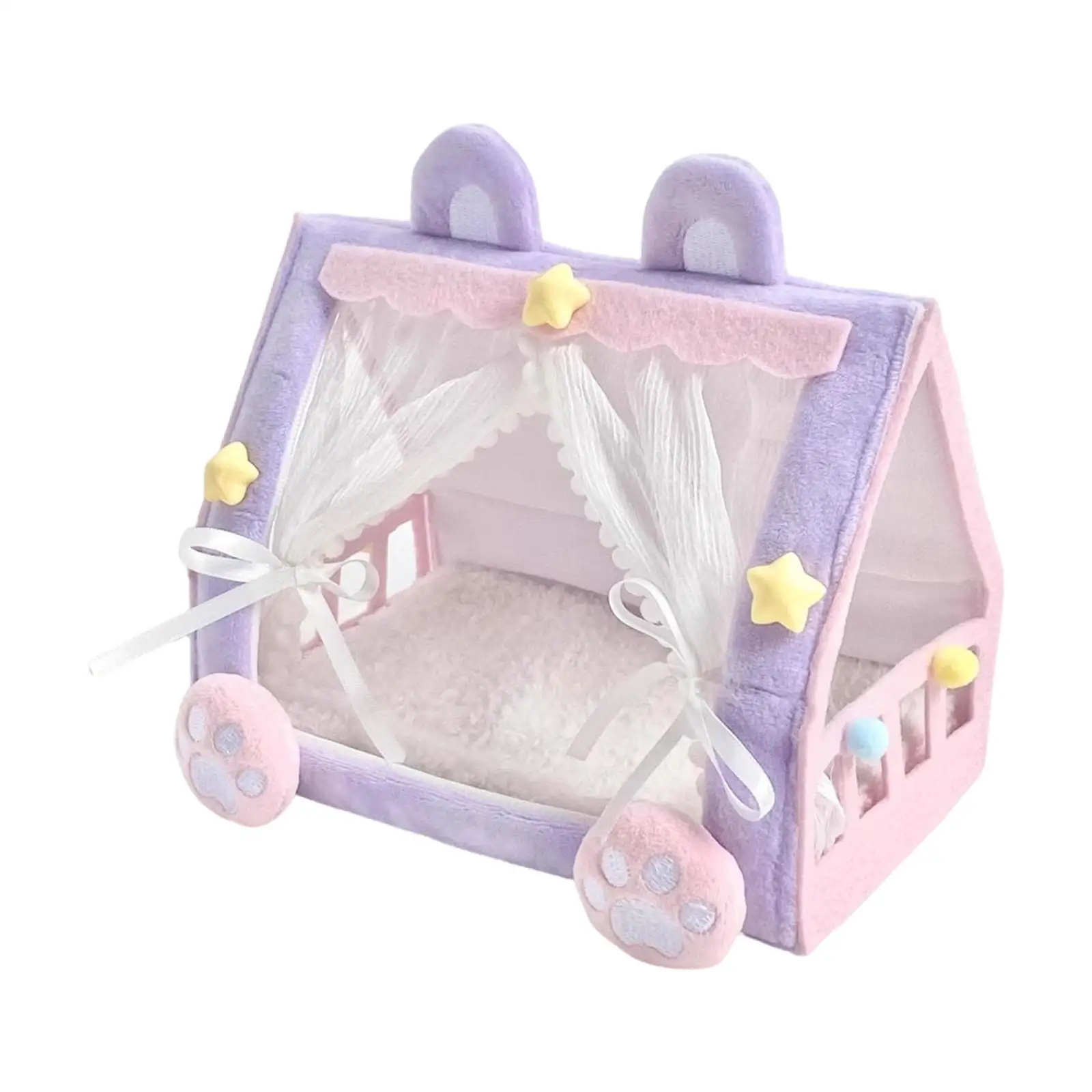 Cama de tienda de muñecas, accesorios para casa de muñecas, lindo portátil, figura cómoda, cama para dormir, muebles en miniatura