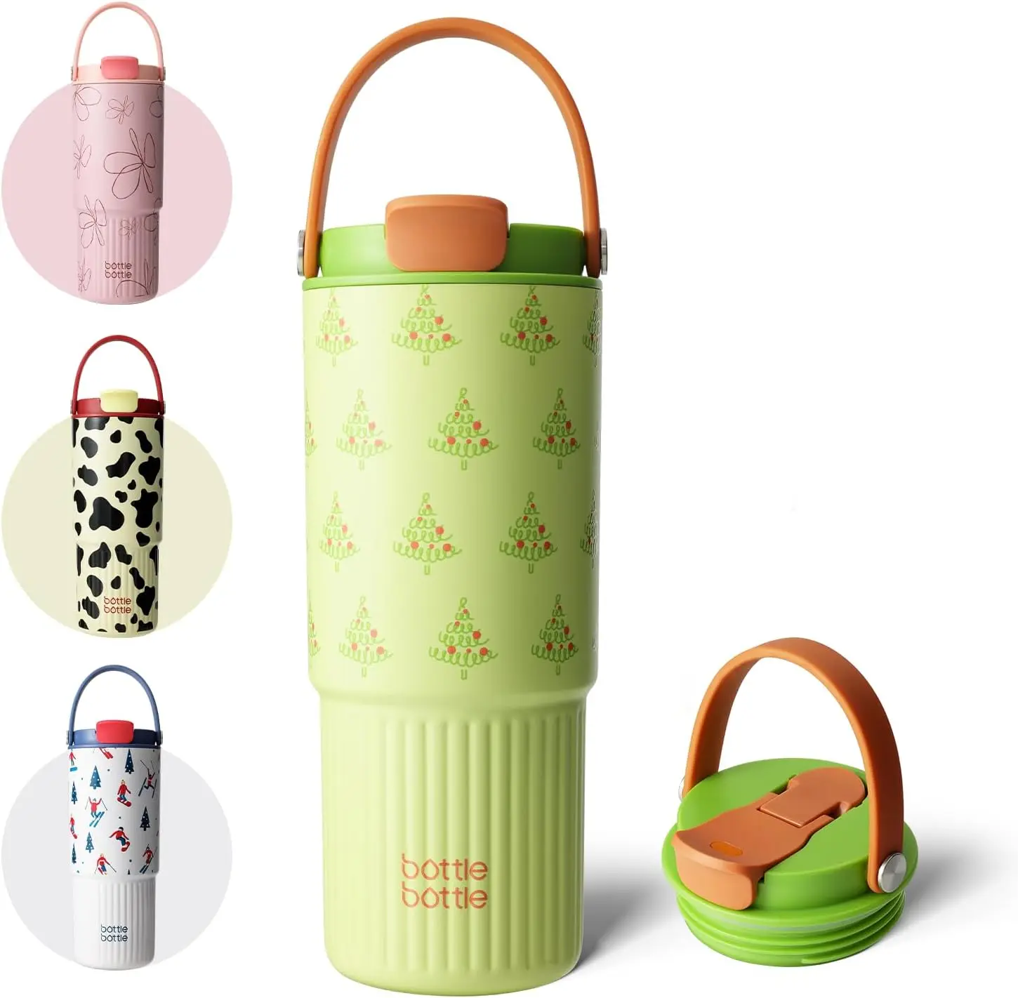 

Insulated Stainless Steel Water Bottle 26oz with Straw and Handle - Leak Proof for Car, Sports, Home, Office, School