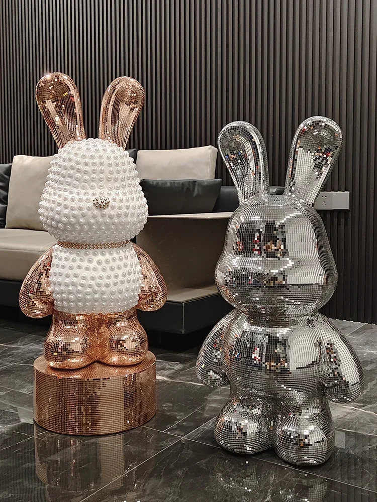 

80cm,Creative,Rabbit,Decor,Statue,Luxury Living Room,Floor Savings Can TV Cabinet,Sofa Side Sculpture,Decorations Customized