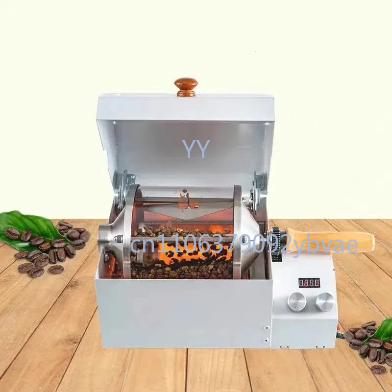 220V Electric Heating Coffee Roaster Coffee Bean Roasting Machine Commercial High Temperature Resistant Quartz Glass Drum 400G