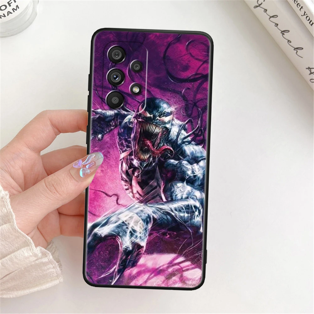 Marvel Terror Venom Art For Samsung A53 A52 A33 A32 A51 A71 A21S A13 A73 A50 A22 A23 A03 A72 A54 A12 5G Black Phone Case