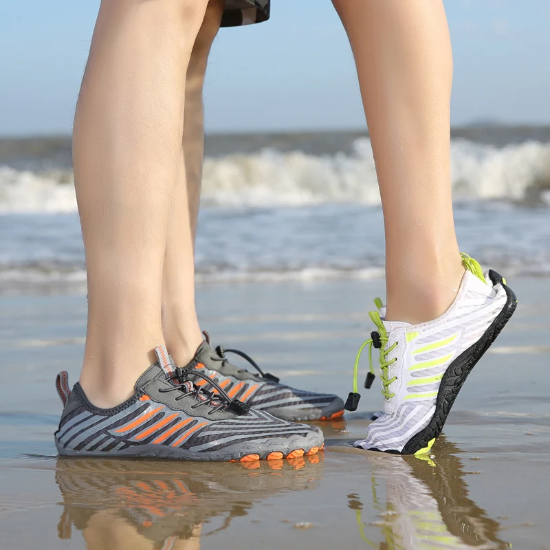 1 Paar Strandschoenen Waterschoenen Voor Dames Heren Blootsvoets Ademende Sportschoen Snel Droog Rivieraqua Sneakers Zachte Strandsneakers