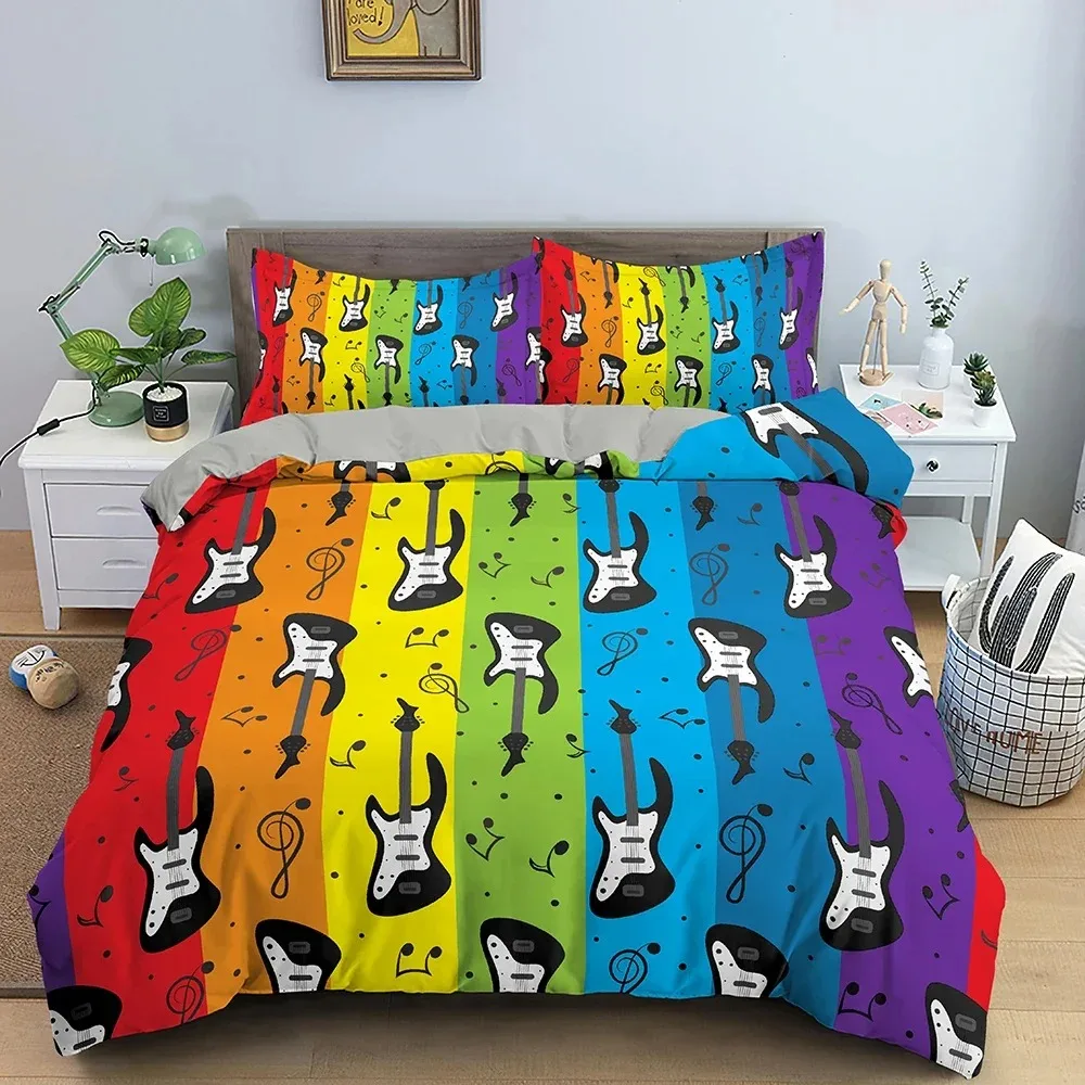 Music Bedding Set Luxury Cozy Duvet Cover 3D Printed Quilt  Comforter Cover King Queen Size Bedclothes Bedroom Decor