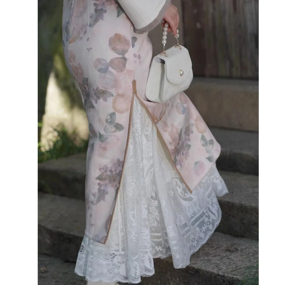 

Модная прозрачная сексуальная кружевная юбка-сетка, элегантная кружевная юбка миди, женская эластичная длинная тюлевая юбка с высокой талией