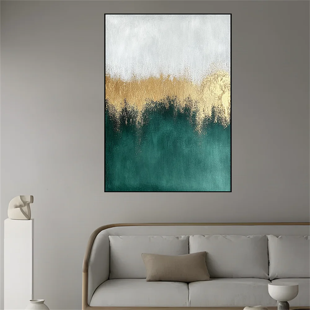 

Modern Golden Oil Painting Handmade Canvas Poster Wall Art Contemporary Home Decor Picture Kitchen Room Free Shipping As Gifts