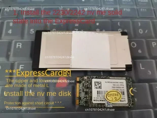 ExpressCard Interface to M.2 NGFF Nvme Solid State Disc X201 T430 Hp8570 W520