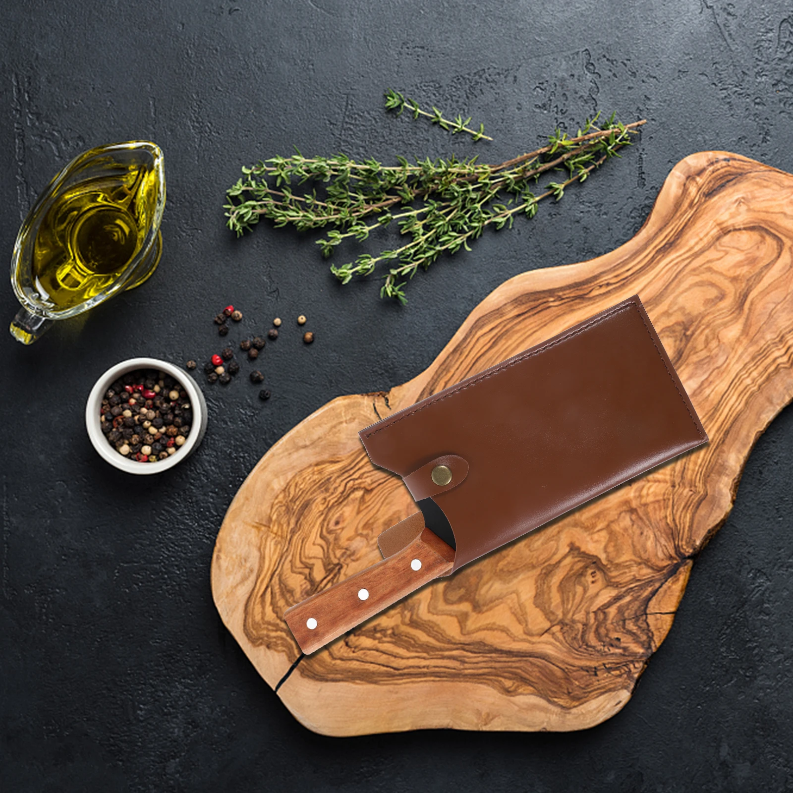 

Artificial Knives Cover Practical Cutter Case Long Term Use Compact Size Kitchen Props Storage Holder