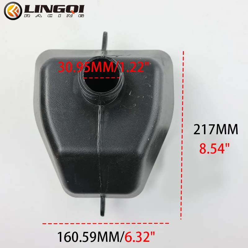 LINGQI RACING Motorcycle Gas Petrol Fuel Tank With Cap Black Plastic Oil Cans Tanks For Mini ATV Quad Off Road Vehicle Parts