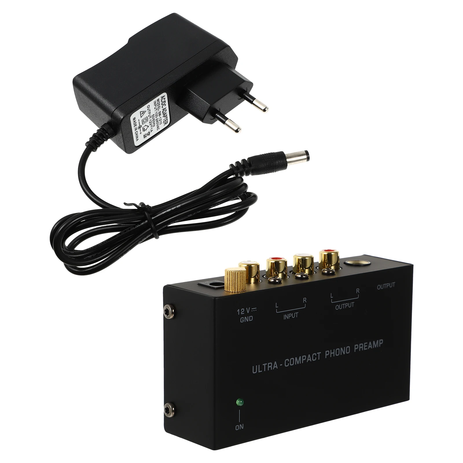 

Amplifier Preamplifier for Record Player Turntable Front Black Phono Phonograph
