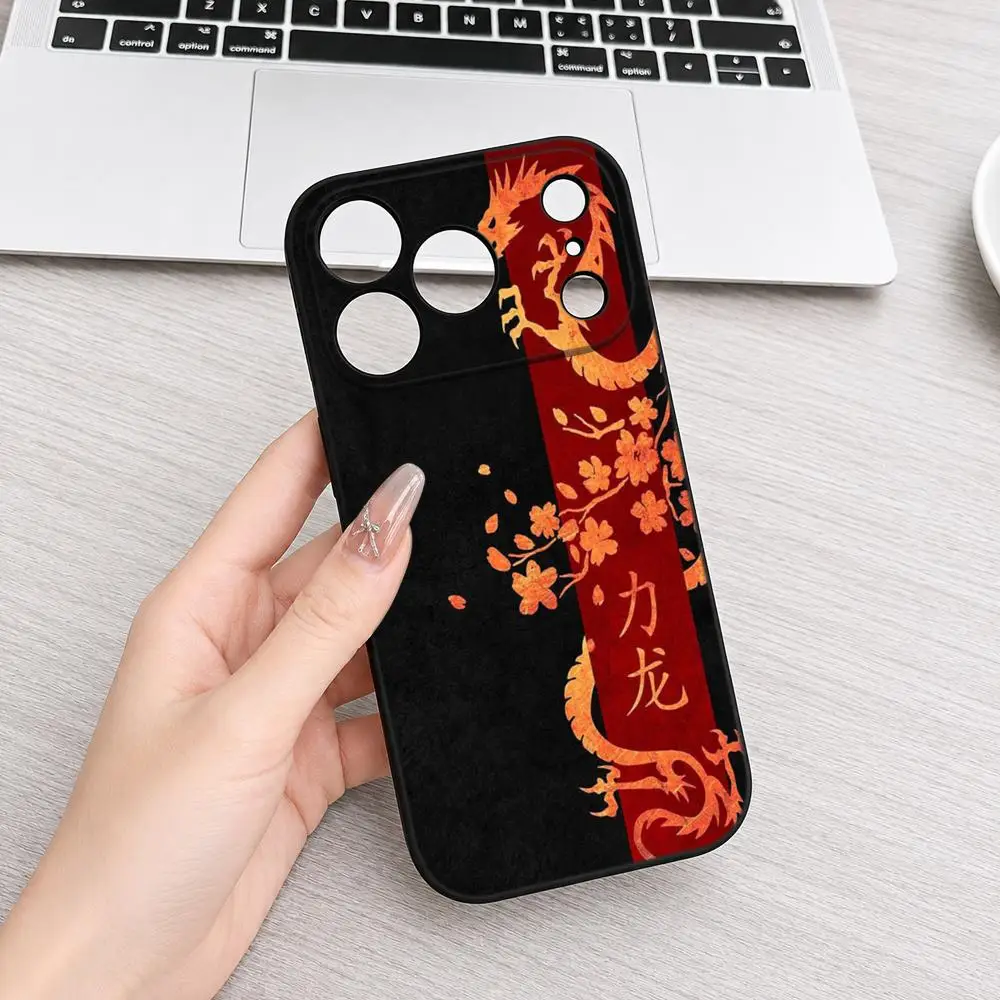 Coque de téléphone HD Advanced Dragon pour iPhone 17 Air 16 15 14 Plus 13 12 11 Pro Max 16e, antichoc, transparente HD