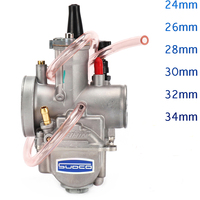 For Keihin Carburetor With Power Jet For 2T 4T ATV Quad Go Kart Buggy 75-250cc Universal Motorcycle PWK 24 26 28 30 32 34mm