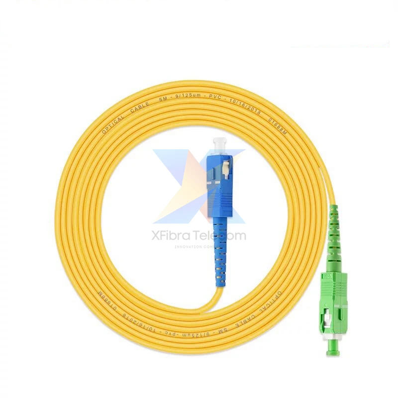 Wholesale price 10 Pcs/Lot SM SC/ UPC-SC/ APC Simplex PVC LSZH 1m/2m/3m Fiber Optic 3.0mm Patch Cord Mode For CATV Network