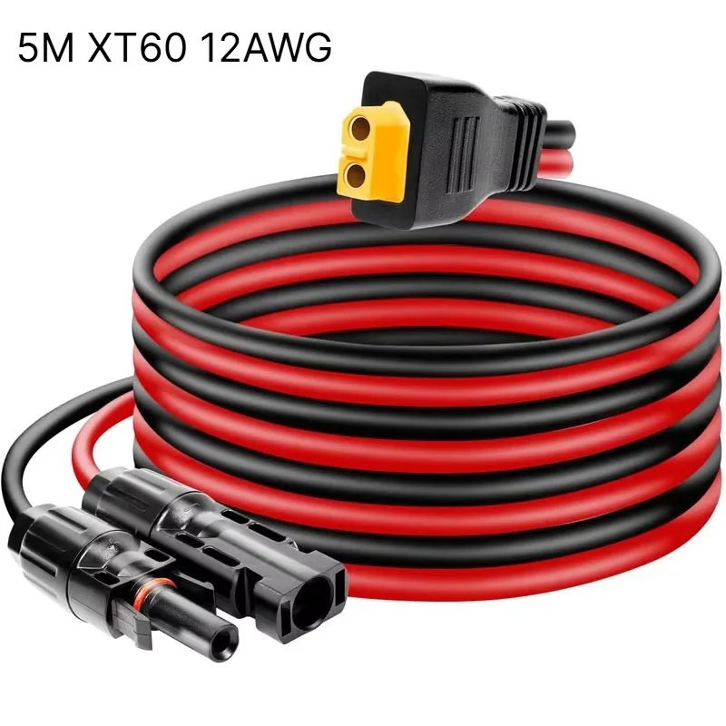 5m XT60 to MC --4 Solar Charging Cable for ALLPOWERS EcoFlow Anker SOLIX Power Station
