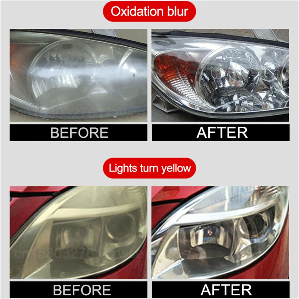 Car Paint Care Refurbish Agent Car Headlight Restoration Polishing Kits Headlamp Repair Kits Car Light Polisher Cleaning Paste
