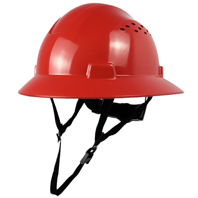 Full Brim Hard Hat For Engineer Construction Work Cap For Men CE Approved ANSI FRP Safety Helmet with 4 Point Adjustable