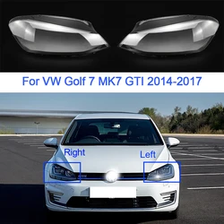 Cristal de faro delantero de coche, pantalla de plexiglás para VW Golf MK7 GTI 2014, 2015, 2016, 2017, accesorios de lámpara de repuesto