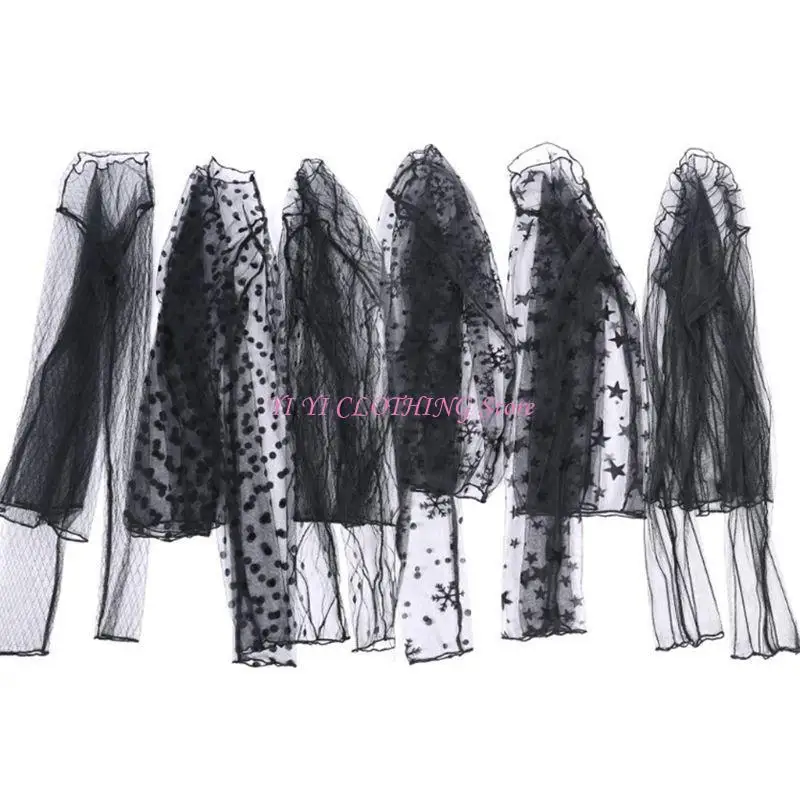 N5KF Womens Spring Basic See Through Mesh Bottoming Shirt Hollow Out Lace Snowflake S