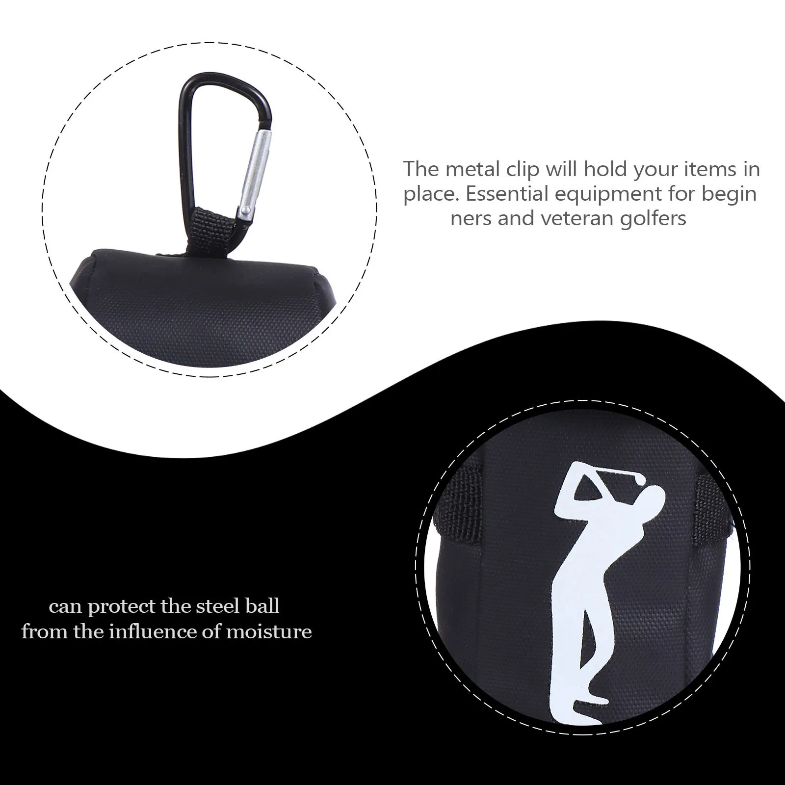 

1Pcs Golf Ball Waist Bag Compact Durable Portable Mini Ball Storage Pouch Practical Supply for Shopping Mall Club Home