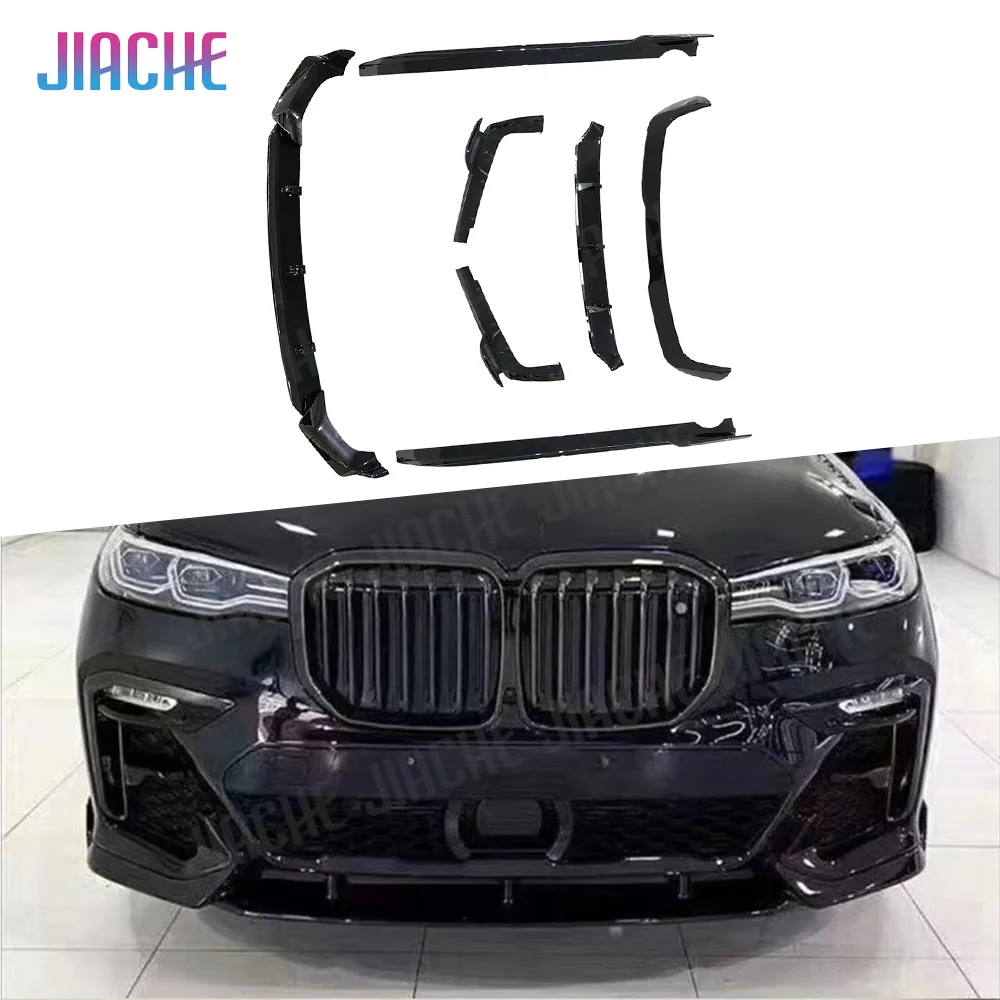 

ABS Front Bumper Lip Rear Diffuser Splitters Roof Spoiler Side Skirts for BMW X7 G07 M Sport 2019-2021 Body Kits Carbon Fiber