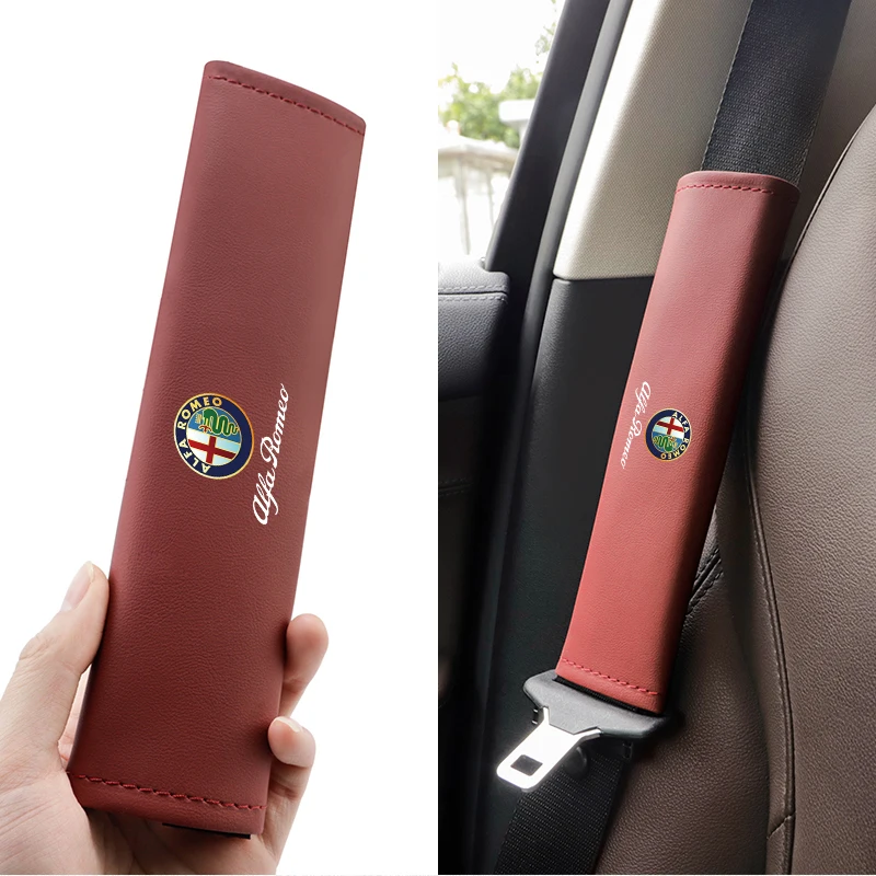 الجلود مقعد السيارة حزام غطاء الكتف واقية اكسسوارات ل ألفا روميو 156 159 147 4C 8C 166 جوليا جوليتا ميتو ستيلفيو #3