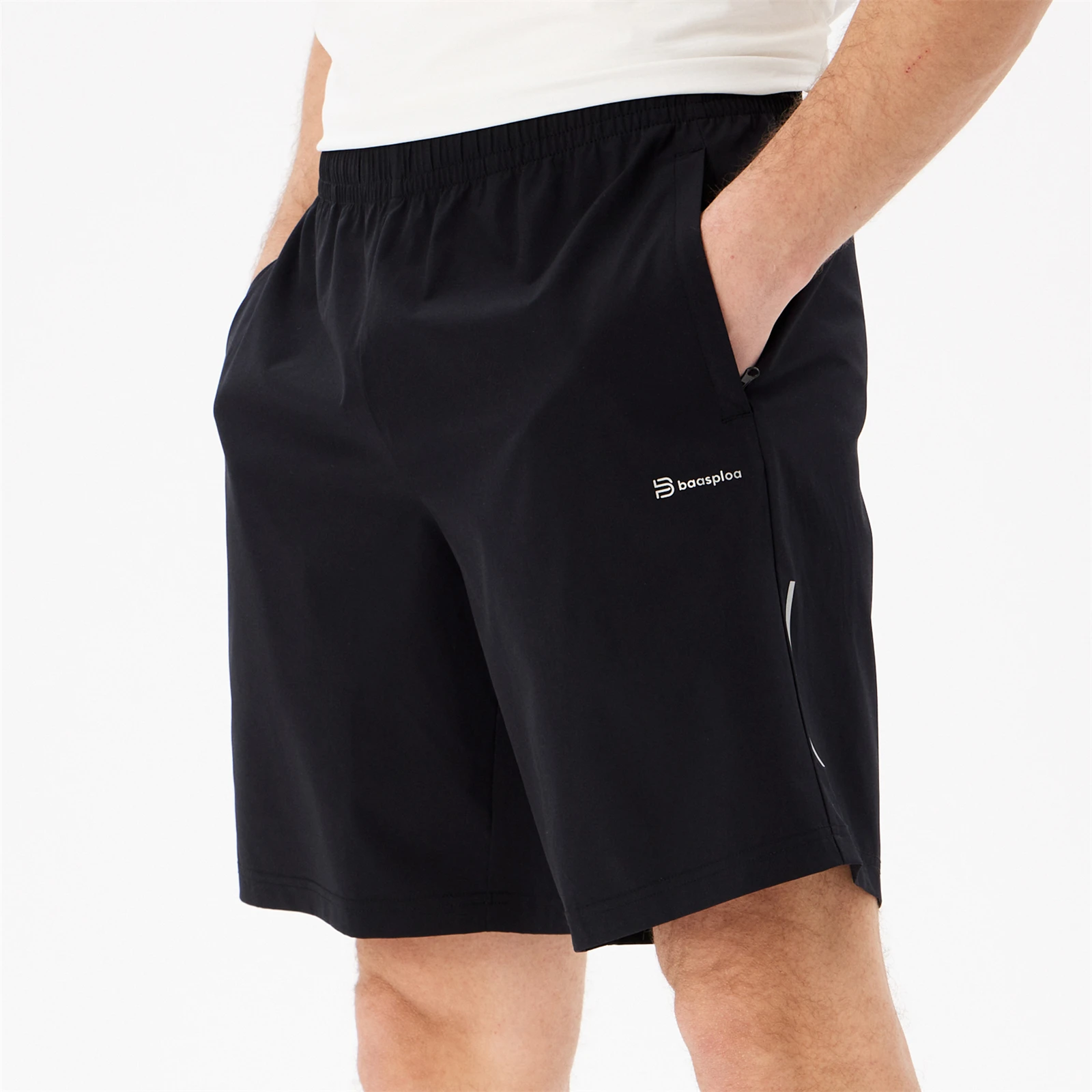 Baasploa Männer Schnell Trocknende Sport Shorts Sommer Weiche Atmungsaktive Fitness Jogginghose Männlichen Casual Training Elastische Fünf-Punkte Hosen