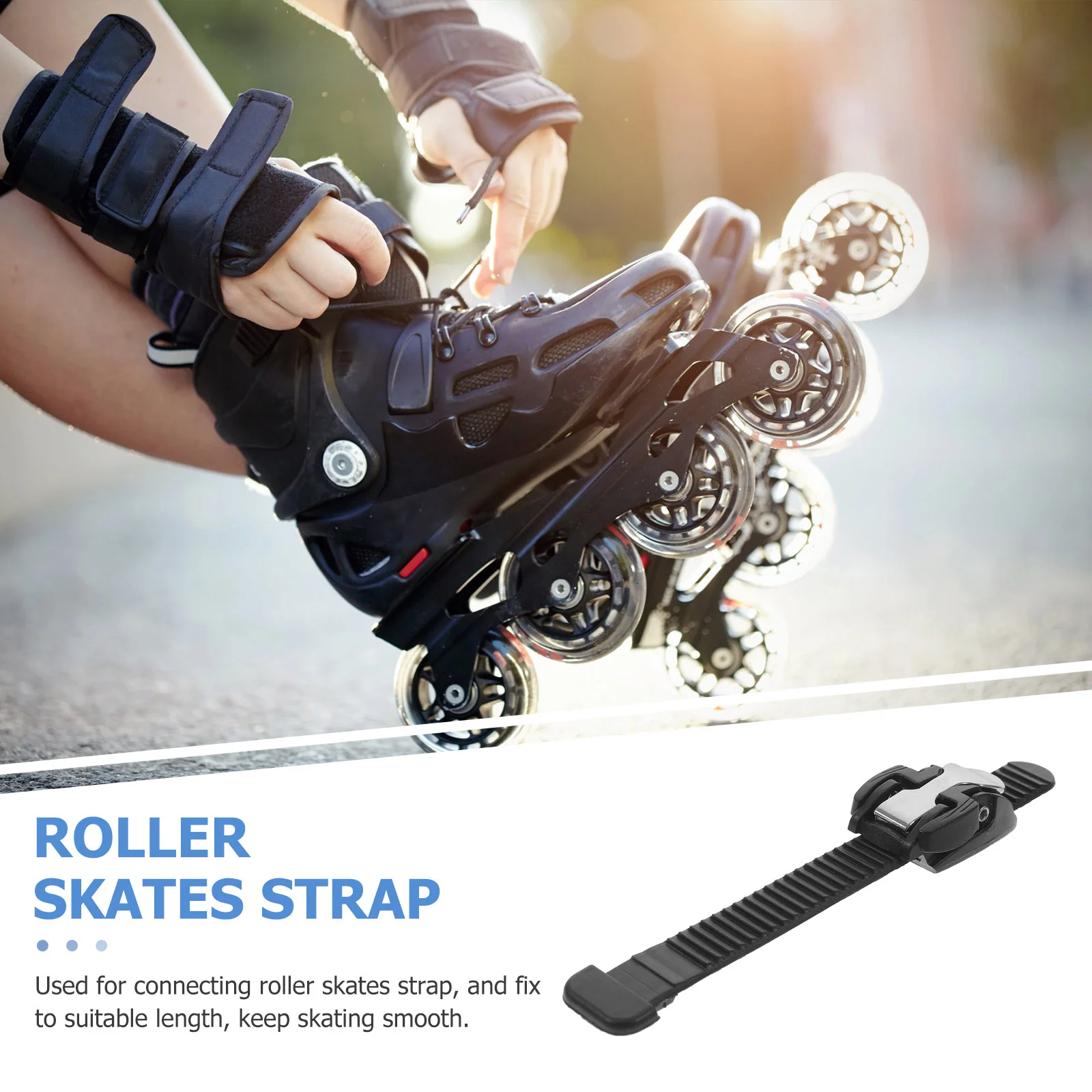 2pcs Roller Skates Buckle Strap Adjustable Replacement For Roller Skate Accessories Durable Fixing Buckle Straps Skate