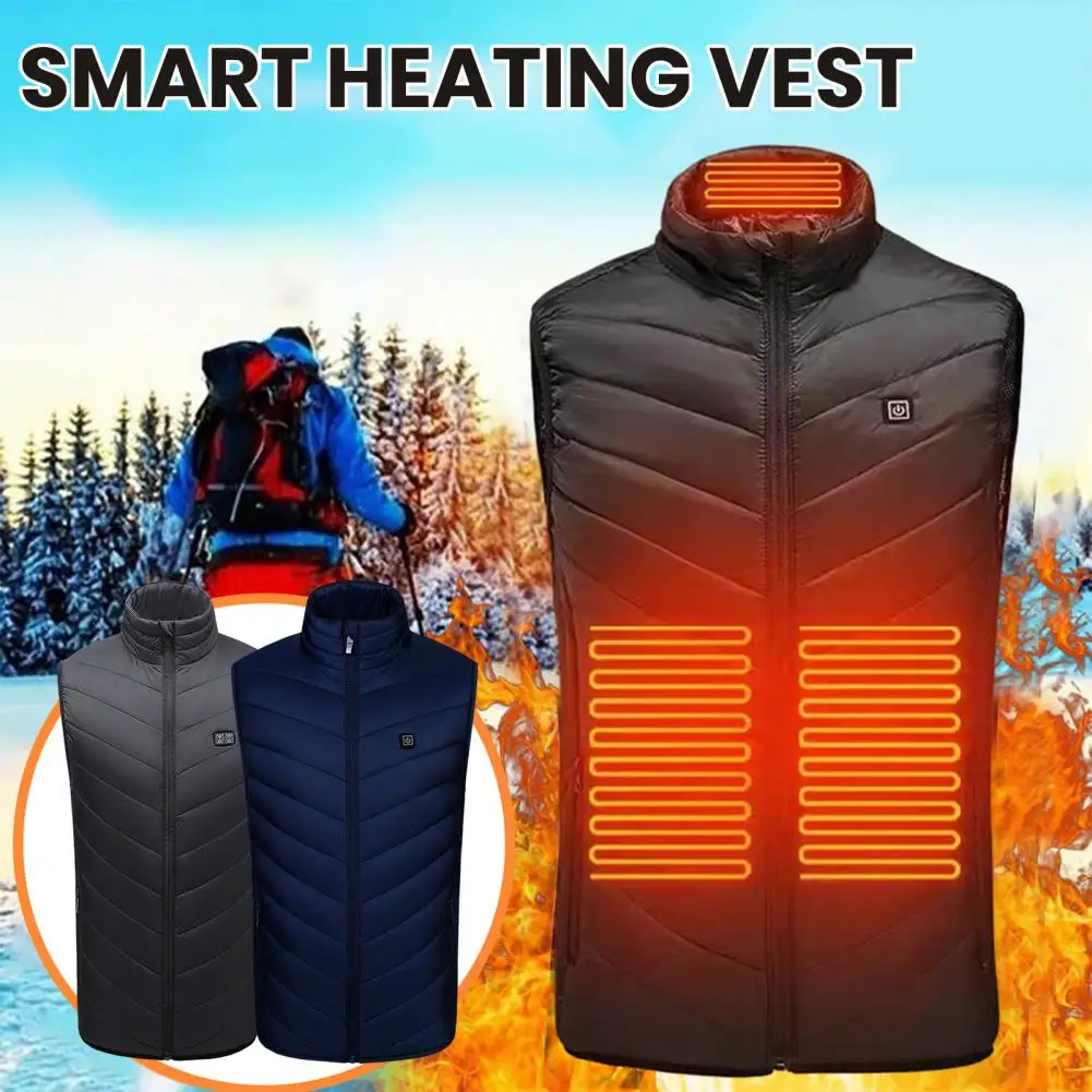 SB Electric Heated Vest with 11 Heating Zones Temperature Adjustable Slim Fit Heated Vest Jacket Slim Fit Usb Electric Vest