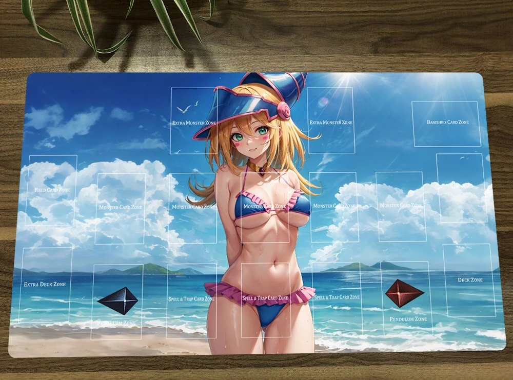 Yugioh Dark Magician Girl TCG CCG MAT ซื้อขายการ์ดเกมโต๊ะ playmat เล่นเกมแผ่นรองเมาส์แผ่น tas Free