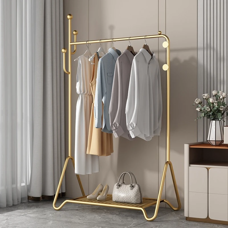 Nordic licht luxus kleiderbügel schlafzimmer boden hochwertige vertikale kleidung rack kreative kunst garderobe stehen flur möbel