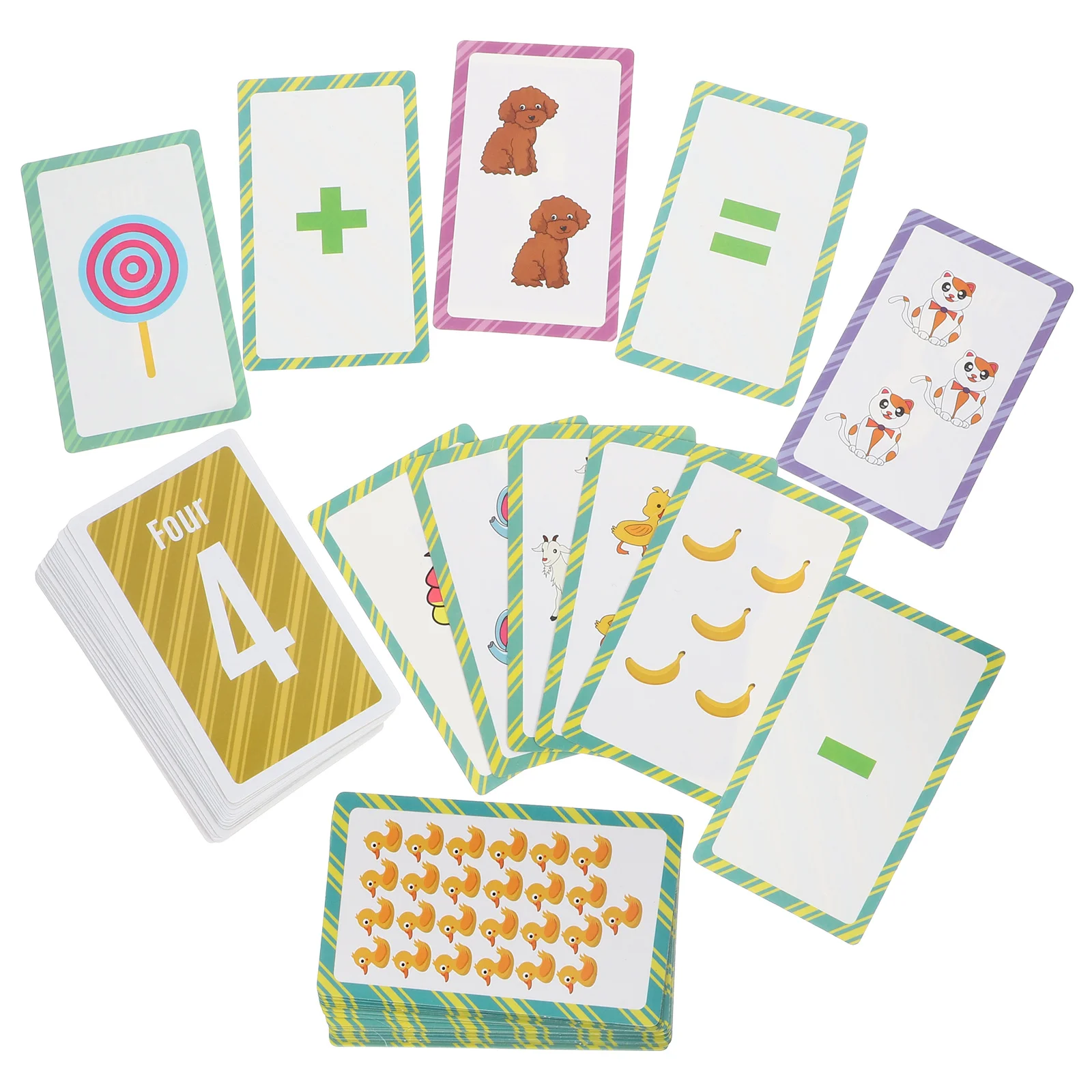 

1Set Preschool Flash Cards for Toddlers Numbers Learning Tools Cartoon Children Plaything Cognitive Development