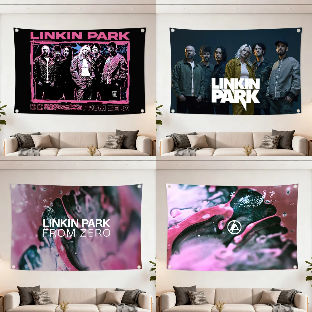Rock band L-Linkin P-Parks flag Decoration Outdoor Picnic Party Art Hanging Home Camping Party Banner Best sellers