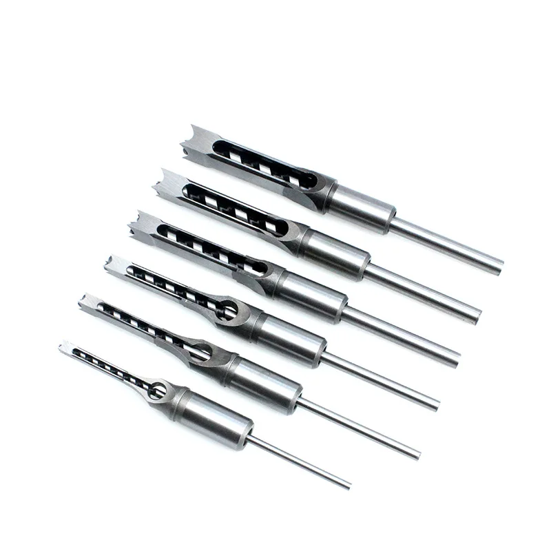 British System Woodworking Square Hole Drill DIY Woodworking Square Hole Tenon Machine Drill Bit Electric Tool Accessories