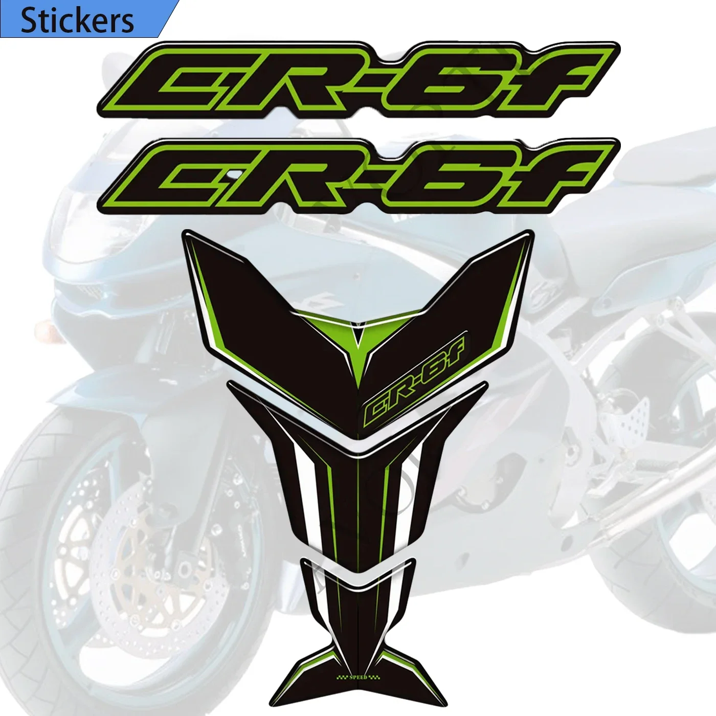 Naklejki na zbiornik motocykla Emblemat Logo Zestaw oleju napędowego Ochraniacz kolan do Kawasaki Ninja ER-6f ER 6f ER6f