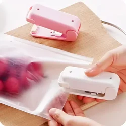 Kitchen Gadget Sealing Machine, Mini Plastic Package Sealer, Food Close Storage Bags Clips, Heat Bag Sealer, Portable