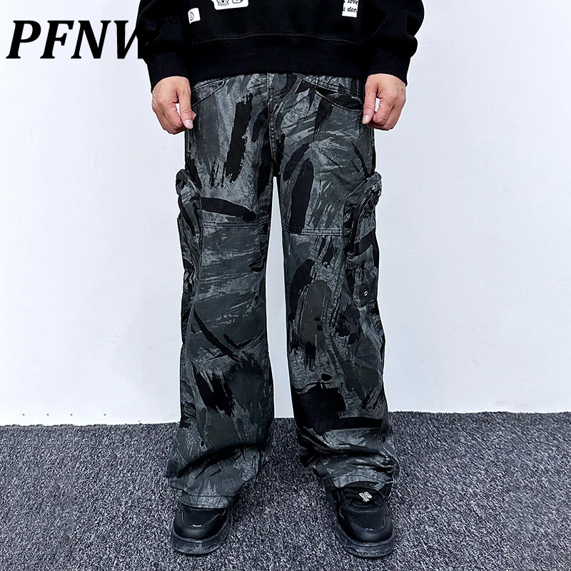 

PFNW Three-dimensional Multiple Pockets Camouflage Pants Male Trend Niche Design High Street Casual Trousers Autumn New 28W4374