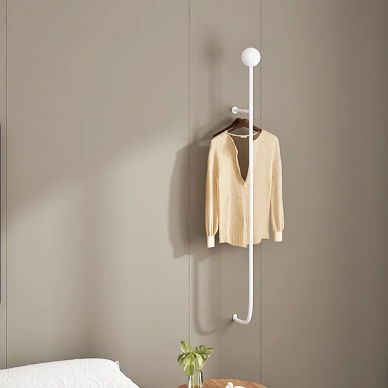 Designer hanger, wall punched vertical hanging bedroom small simple hanger