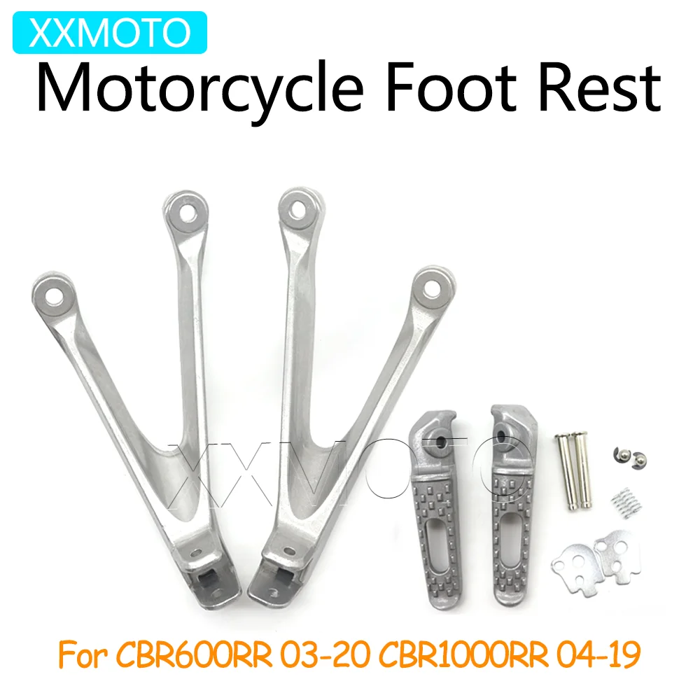 

Для Honda CBR1000RR CBR 1000RR 1000 RR 2008-2012 2013 2014 2015 2016, серебряные подножки для мотоцикла, пассажира, кронштейн для подножек