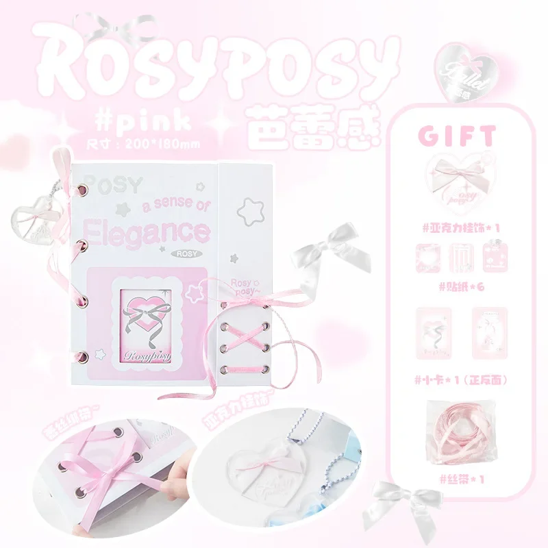 IMYY Kpop Idol Photocard Holder Photo Album with 20pcs 4grids Inner Pages Binder Photocards Album for Photographs Collect Book