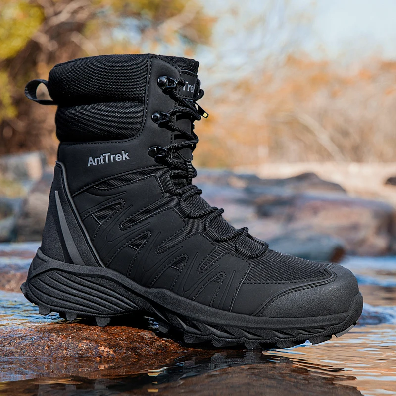 Men Army Boots Waterproof Training Safety Ankle Male Lace Up High QualityTactical Boots Anti-Slip Work Climbing Hiking Shoes image 3
