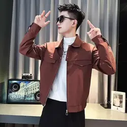 Men Casual Short Coat Tops Trendy Brand Handsome Jacket