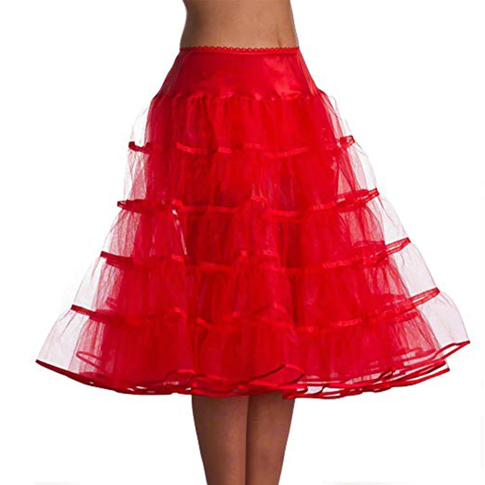 Woman Petticoat Tutu Underskirts Crinoline 50's Multi-layer Ribbon Gauze Petticoat Fluffy Skirt Wedding Petticoat Vintage Slips image 3