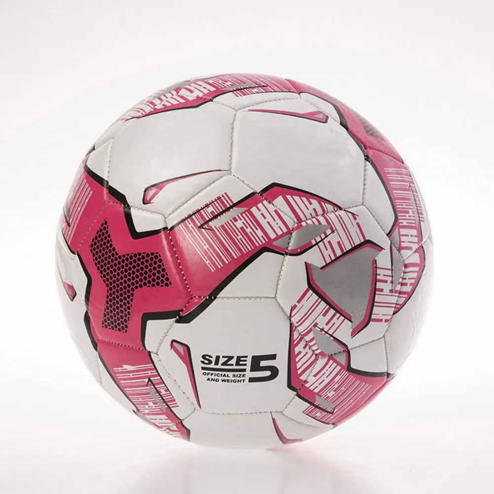 Pallone da calcio flessibile resistente all'usura da competizione taglia 5 colore vibrante calcio da allenamento antideflagrante per la scuola