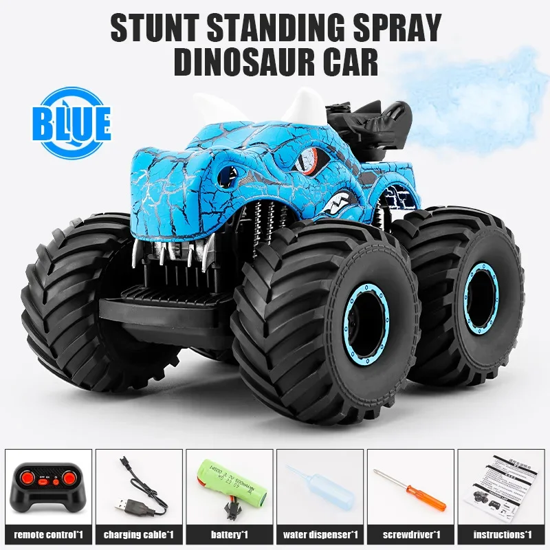 Dinosaur Spray Remote Control Car Model Decorated Light Music Stunt Off-road Vehicle Children's Gift Toy Car