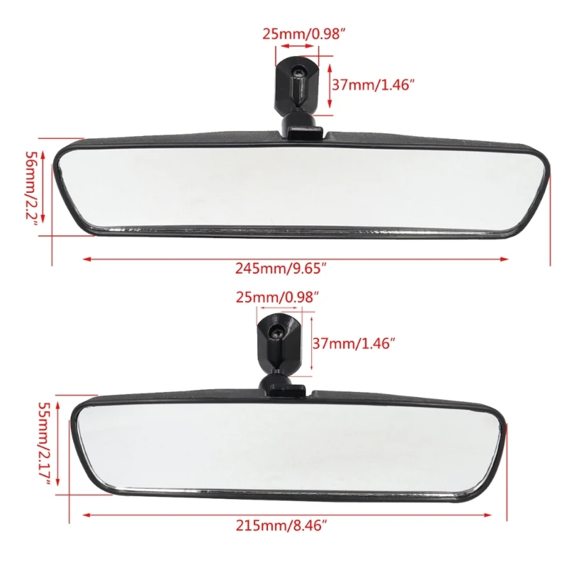 Car Interior Rear View Rearview Mirror with Adhesive Tape for Auto Truck Vehicle