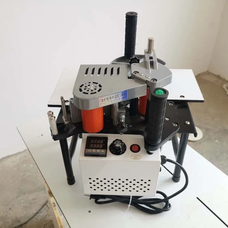 1100W Small Manual Edge Banding Machine Double Side Gluing Portable Edge Bander Woodworking Edge Banding Machine 220V Factory