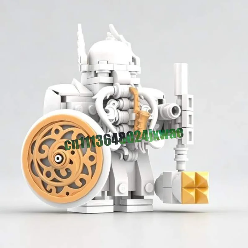 136 PCS MOC Dwarf Statue Life-Sized Sculpture Series Model Custom Puzzle DIY Creative Assembly Educational Toy Decoration Gifts