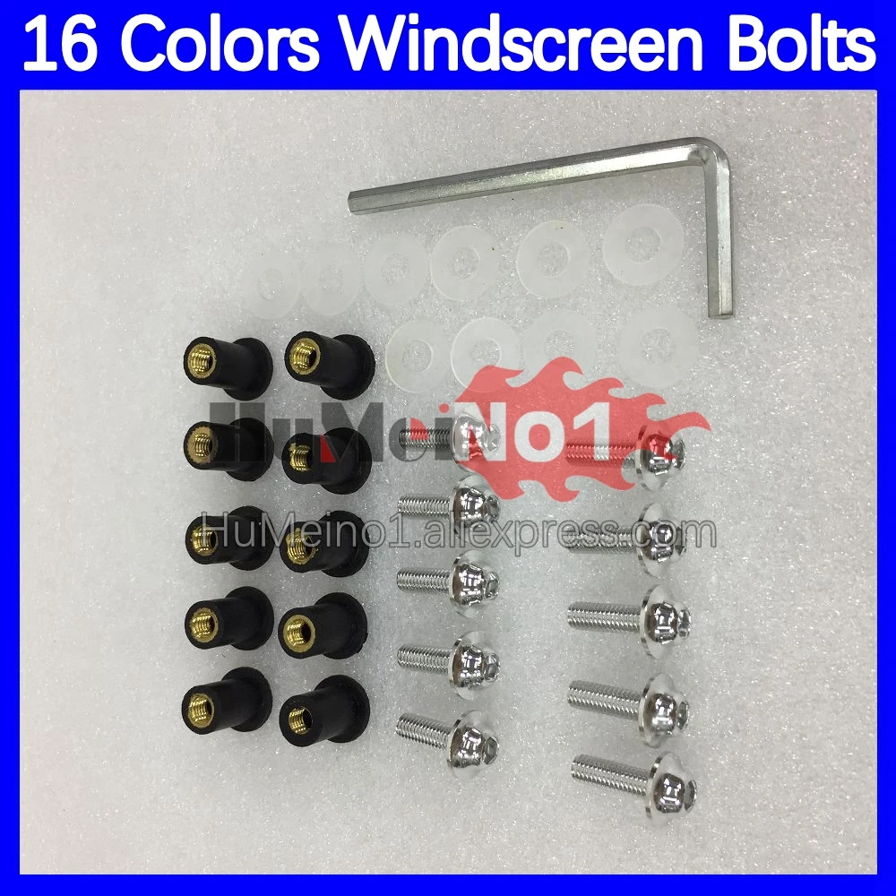 31pcs Motorcycle Windscreen Bolts For SUZUKI GSXR 1300 GSXR1300 1300CC Hayabusa 14 15 16 2017 2018 2019 Windshield Screws Nuts