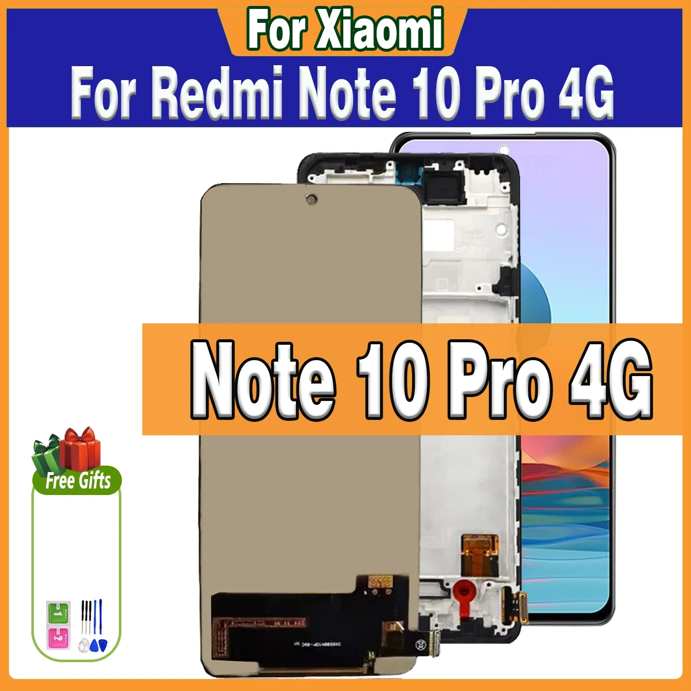 

ЖК-дисплей 6,67 дюйма для Xiaomi Redmi Note 10 Pro M2101K6G, ЖК-дисплей с сенсорным экраном для Redmi Note10Pro, ЖК-дисплей с рамкой в сборе